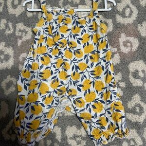 Lemon bubble. 3 months. Great to throw on your baby for hotter months.